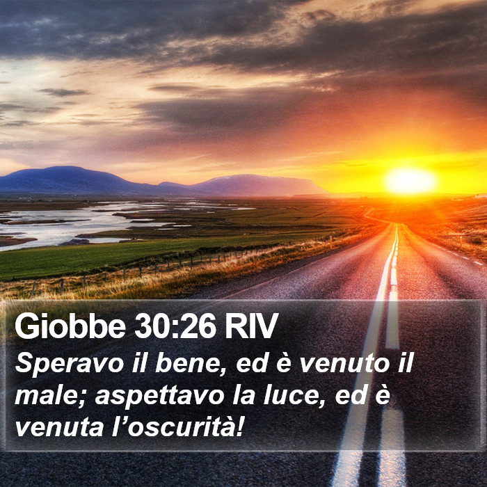 Giobbe 30:26 RIV Bible Study