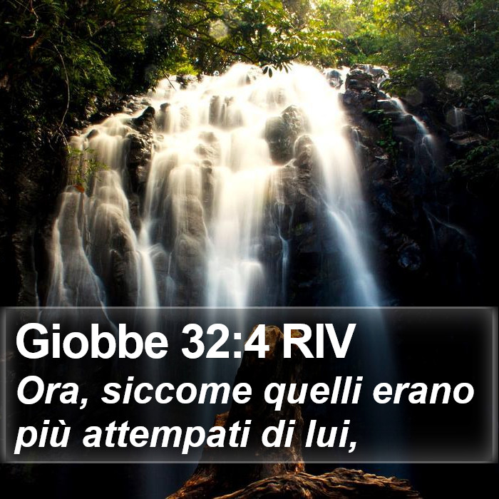 Giobbe 32:4 RIV Bible Study
