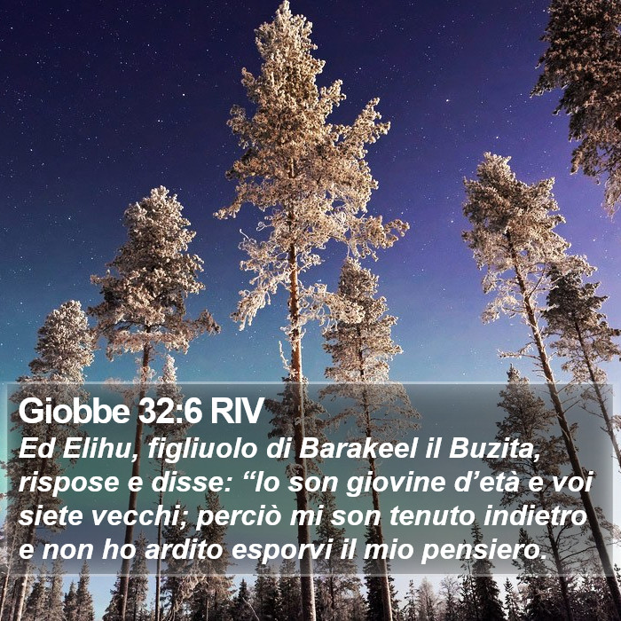 Giobbe 32:6 RIV Bible Study