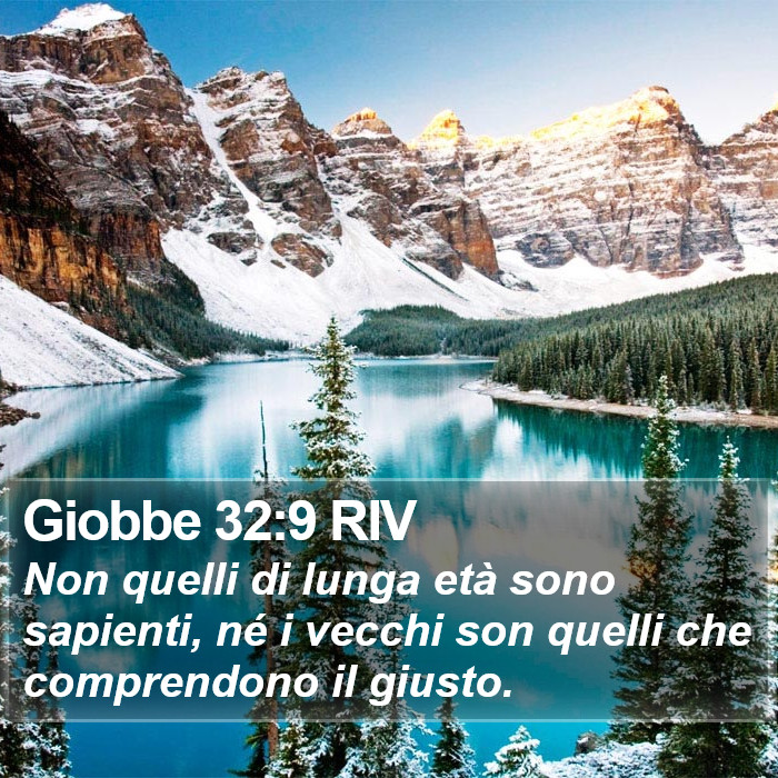 Giobbe 32:9 RIV Bible Study