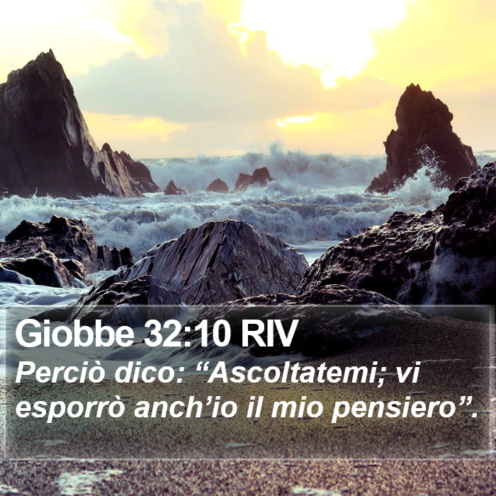 Giobbe 32:10 RIV Bible Study