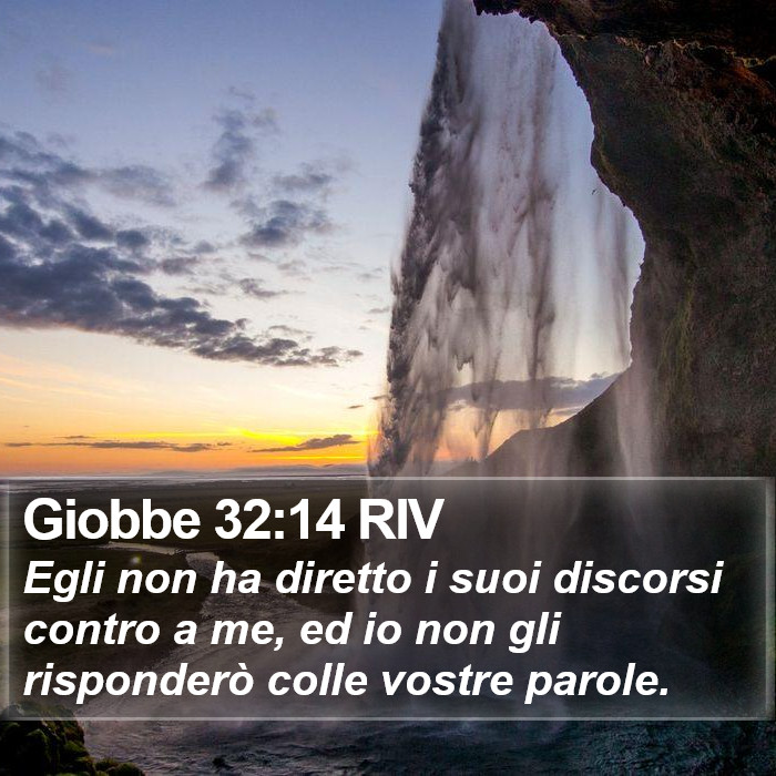 Giobbe 32:14 RIV Bible Study