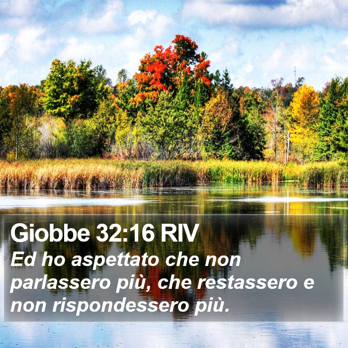 Giobbe 32:16 RIV Bible Study