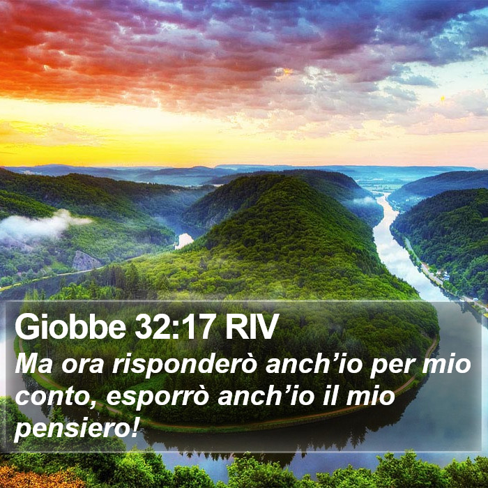 Giobbe 32:17 RIV Bible Study
