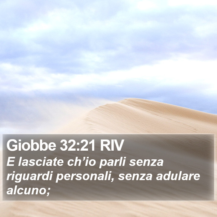Giobbe 32:21 RIV Bible Study