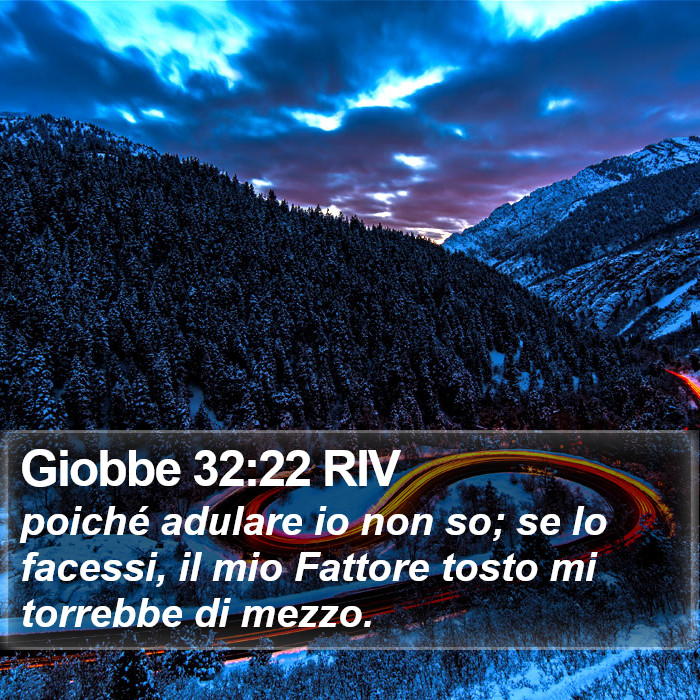 Giobbe 32:22 RIV Bible Study