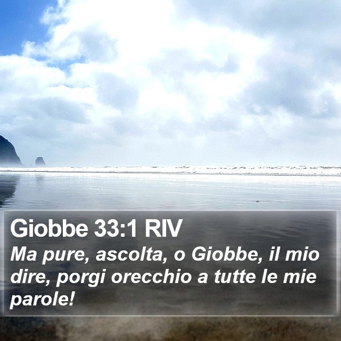 Giobbe 33:1 RIV Bible Study