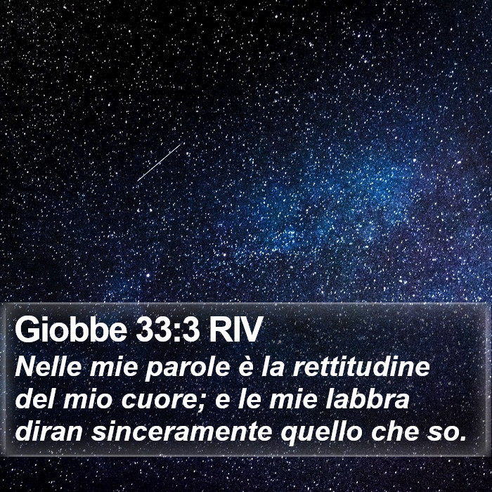 Giobbe 33:3 RIV Bible Study