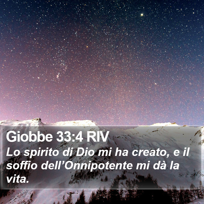 Giobbe 33:4 RIV Bible Study