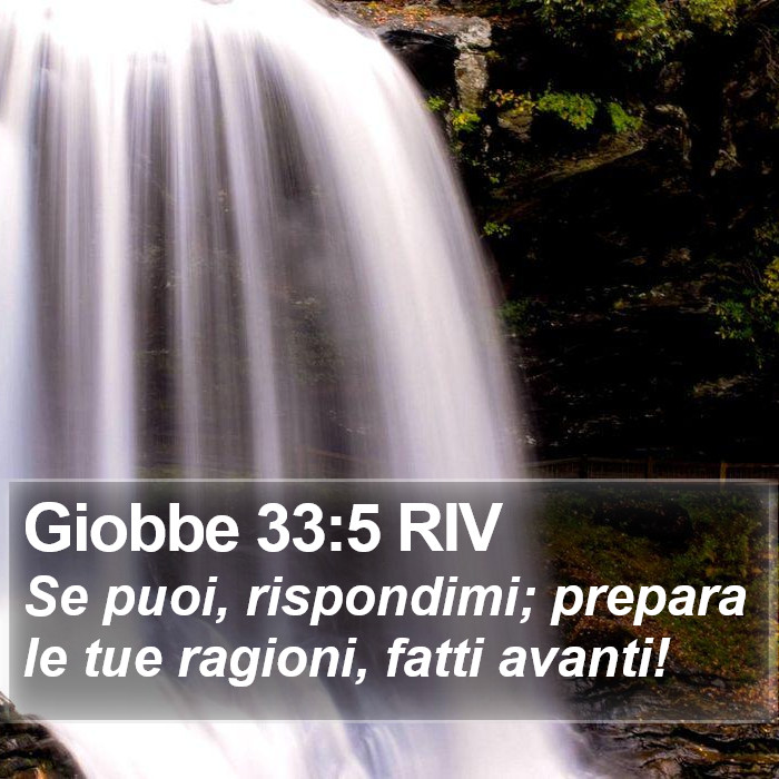 Giobbe 33:5 RIV Bible Study