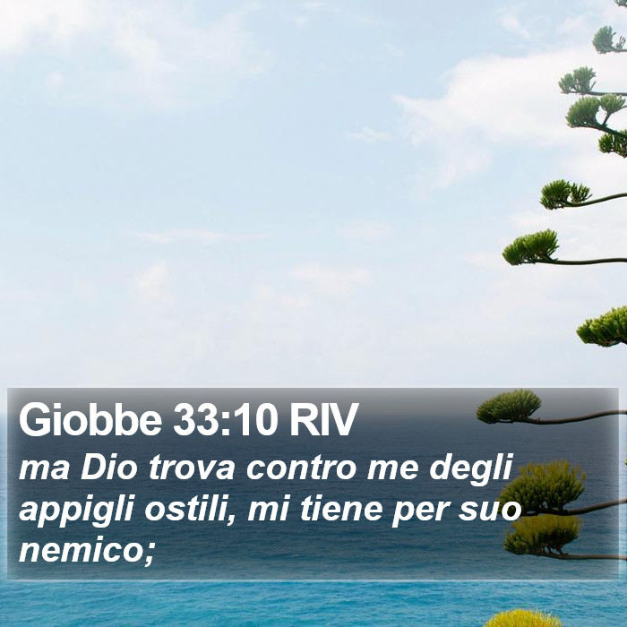 Giobbe 33:10 RIV Bible Study