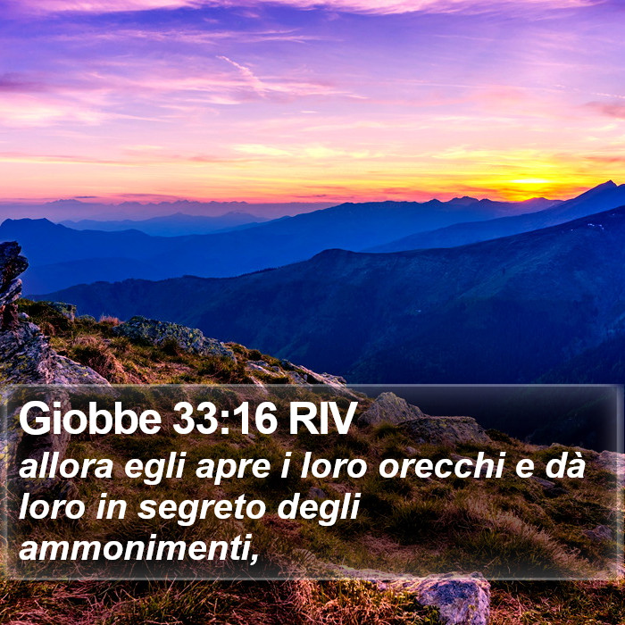 Giobbe 33:16 RIV Bible Study