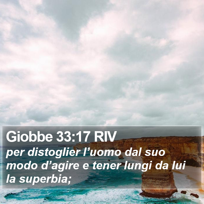 Giobbe 33:17 RIV Bible Study