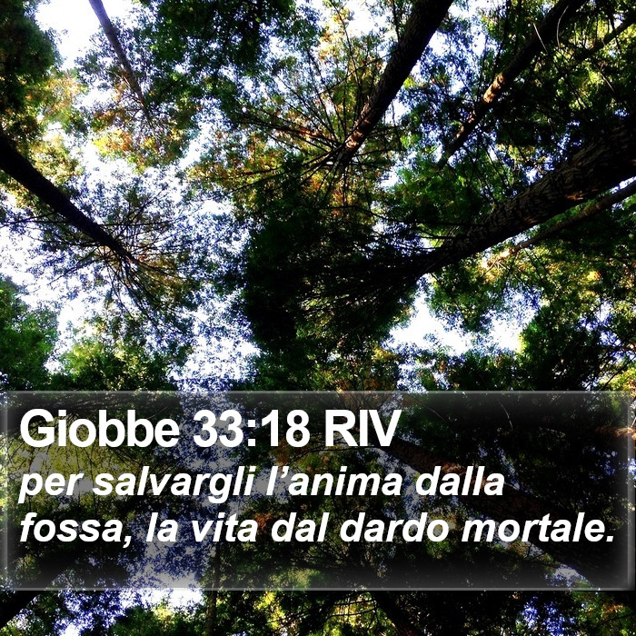 Giobbe 33:18 RIV Bible Study