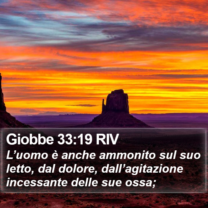 Giobbe 33:19 RIV Bible Study