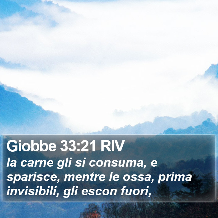 Giobbe 33:21 RIV Bible Study