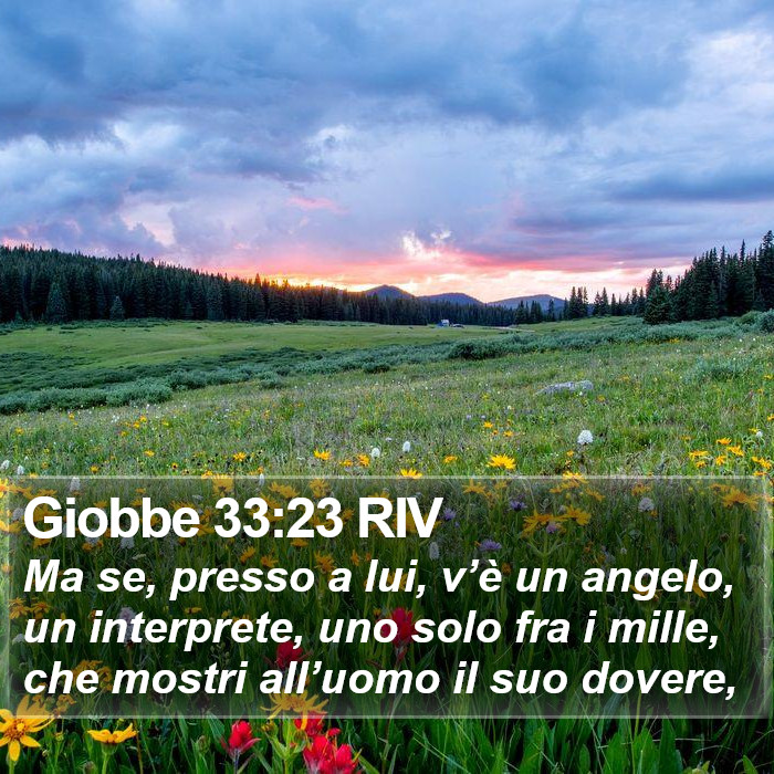 Giobbe 33:23 RIV Bible Study