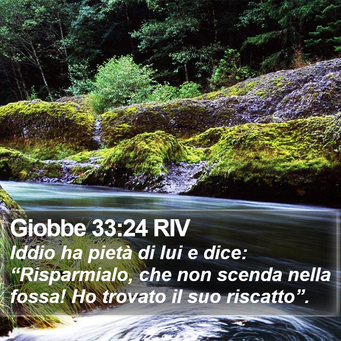 Giobbe 33:24 RIV Bible Study