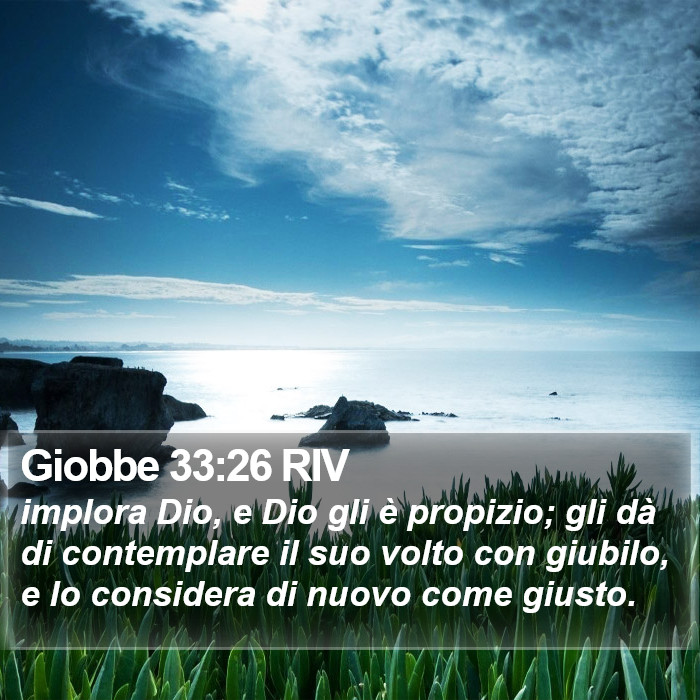 Giobbe 33:26 RIV Bible Study