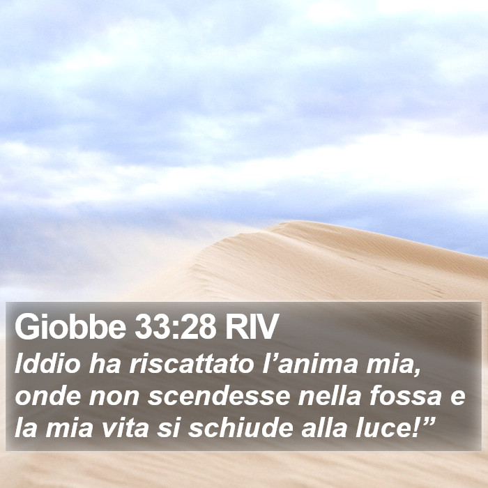 Giobbe 33:28 RIV Bible Study