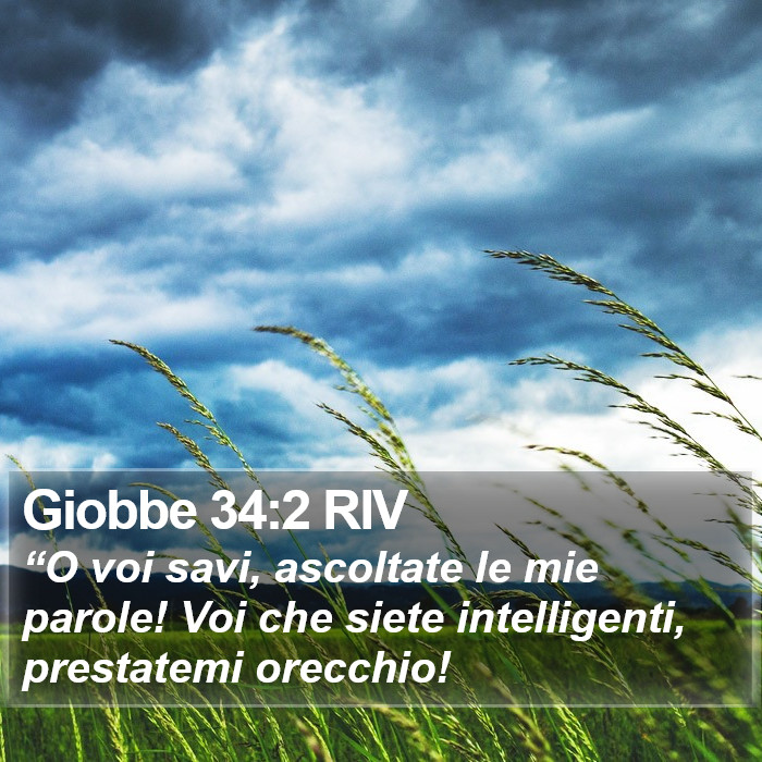 Giobbe 34:2 RIV Bible Study