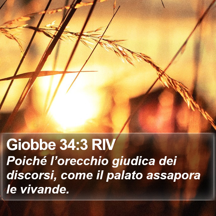 Giobbe 34:3 RIV Bible Study