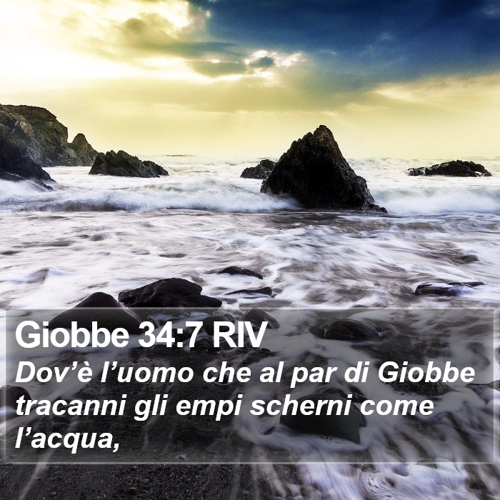 Giobbe 34:7 RIV Bible Study