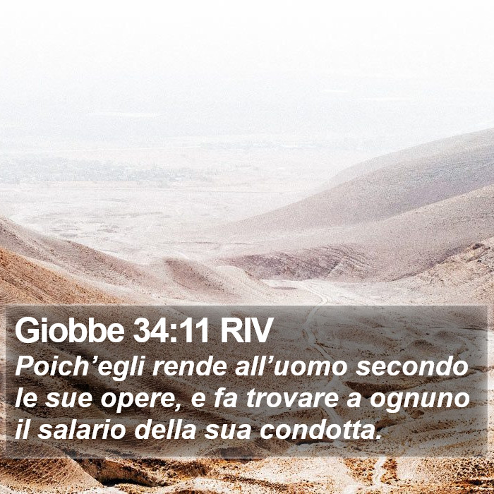Giobbe 34:11 RIV Bible Study