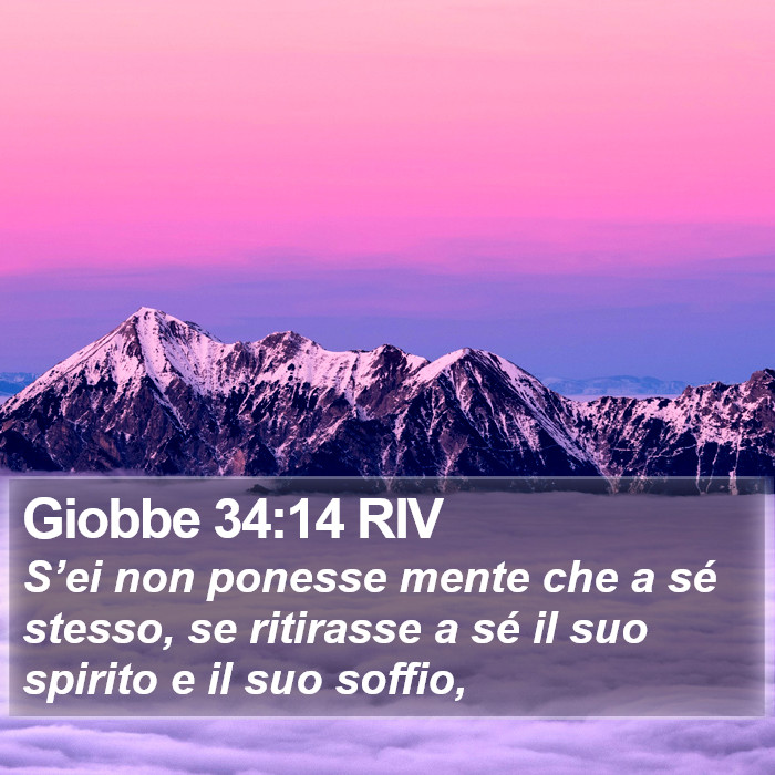 Giobbe 34:14 RIV Bible Study