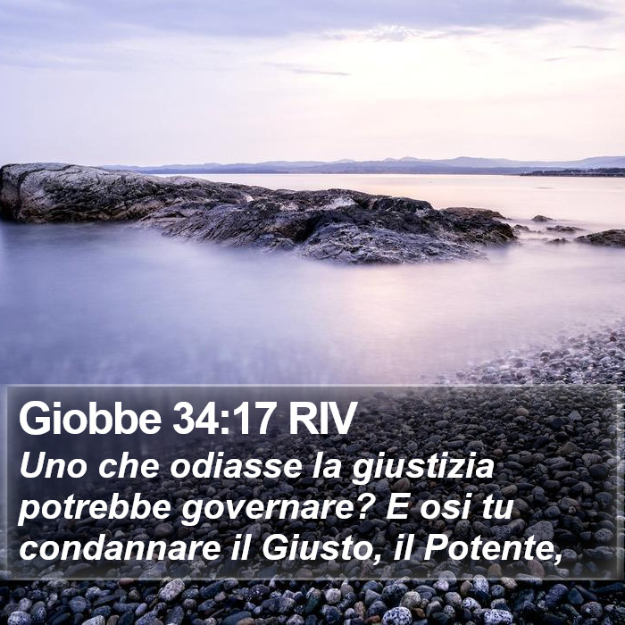 Giobbe 34:17 RIV Bible Study