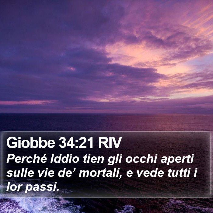 Giobbe 34:21 RIV Bible Study