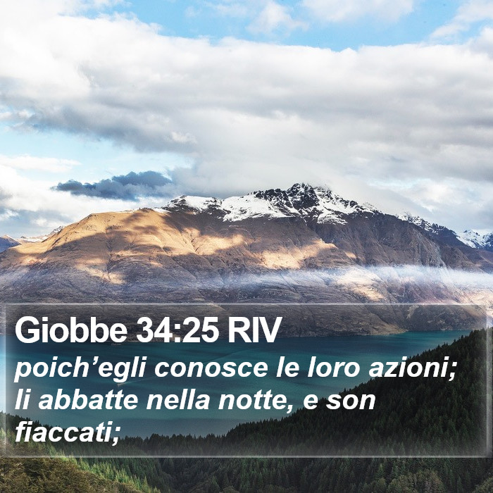 Giobbe 34:25 RIV Bible Study