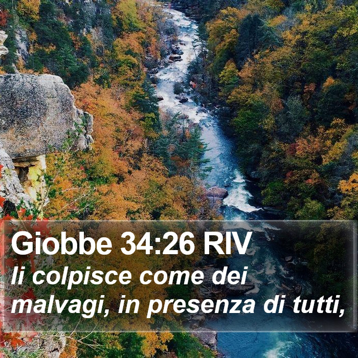 Giobbe 34:26 RIV Bible Study