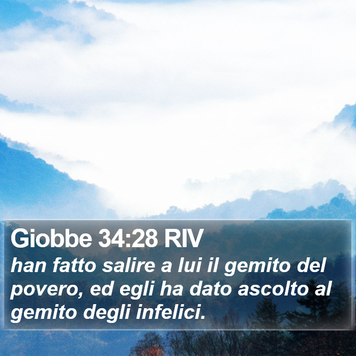 Giobbe 34:28 RIV Bible Study
