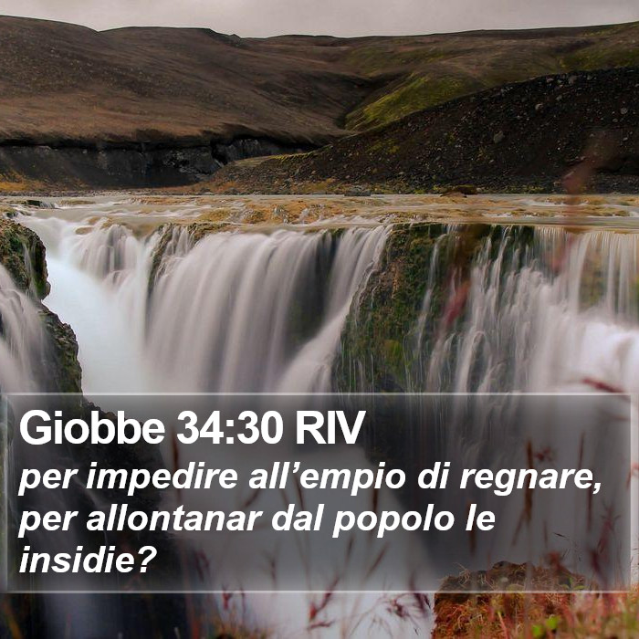 Giobbe 34:30 RIV Bible Study