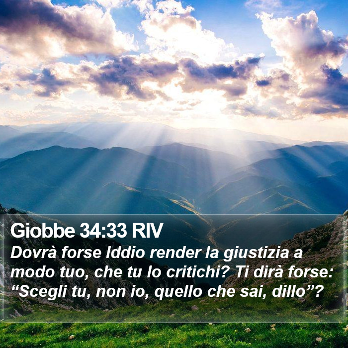 Giobbe 34:33 RIV Bible Study