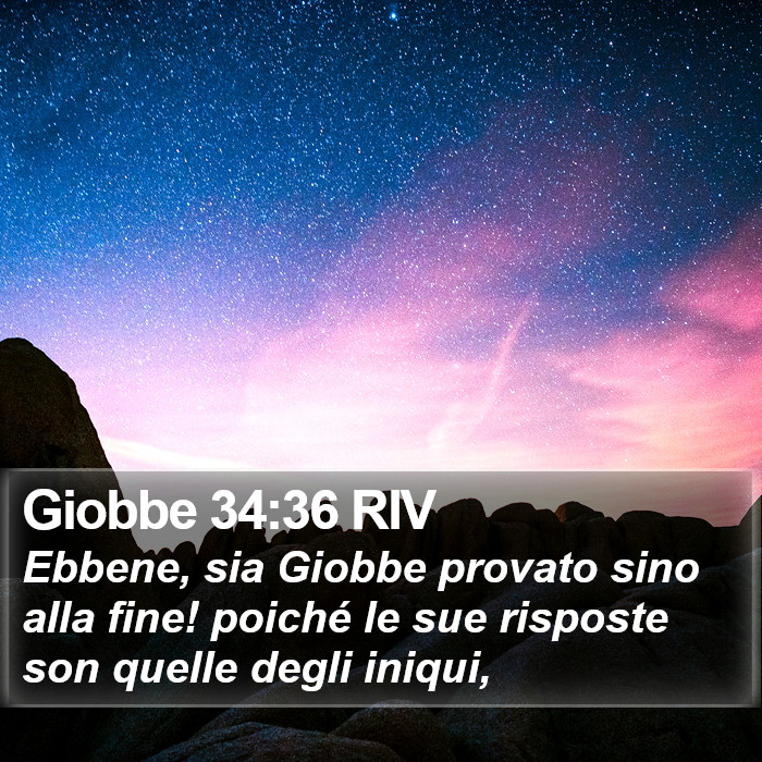 Giobbe 34:36 RIV Bible Study