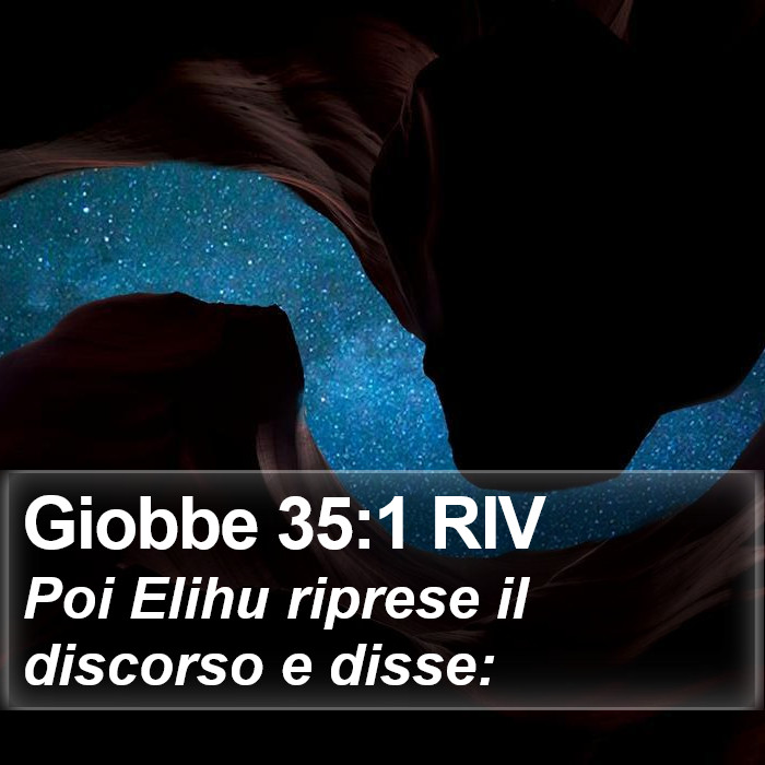 Giobbe 35:1 RIV Bible Study