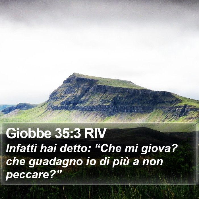 Giobbe 35:3 RIV Bible Study