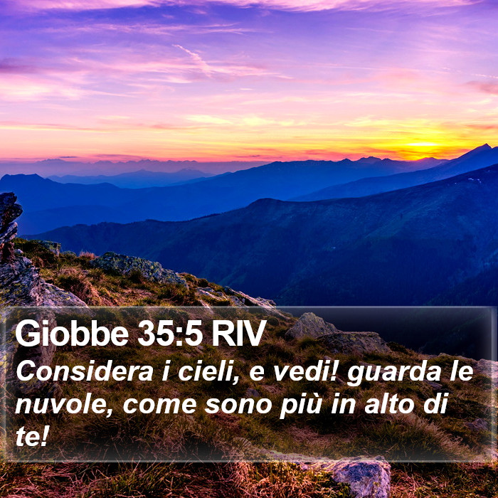 Giobbe 35:5 RIV Bible Study