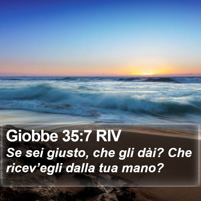 Giobbe 35:7 RIV Bible Study