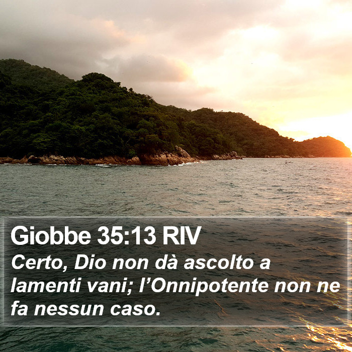 Giobbe 35:13 RIV Bible Study