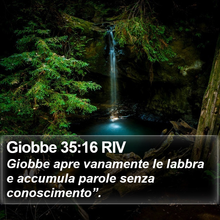 Giobbe 35:16 RIV Bible Study