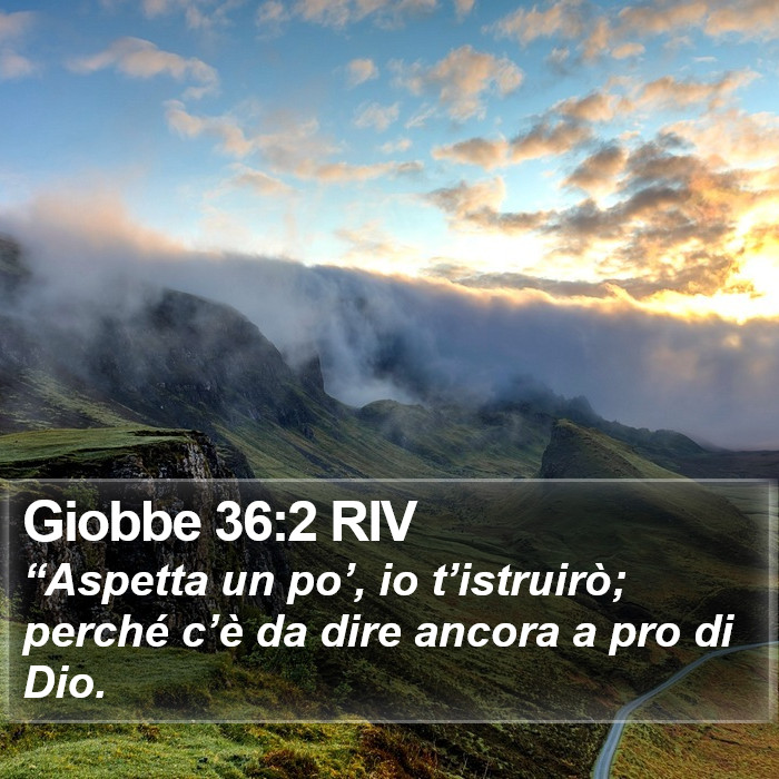 Giobbe 36:2 RIV Bible Study