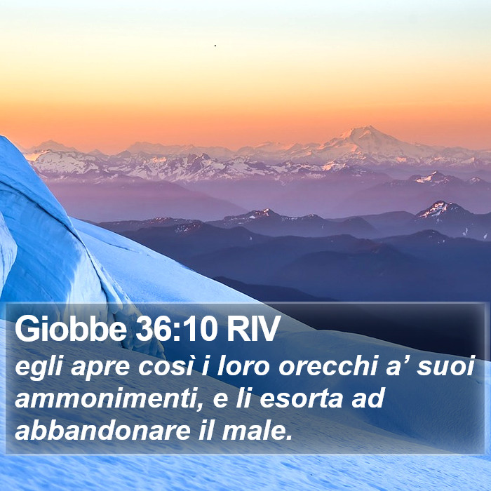 Giobbe 36:10 RIV Bible Study