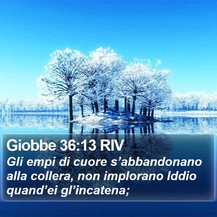 Giobbe 36:13 RIV Bible Study