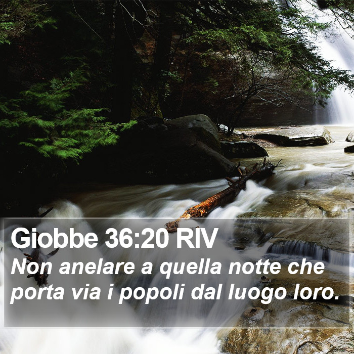 Giobbe 36:20 RIV Bible Study