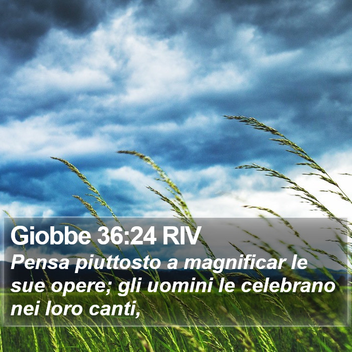 Giobbe 36:24 RIV Bible Study