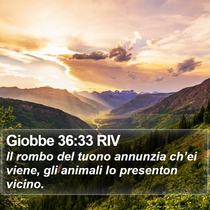 Giobbe 36:33 RIV Bible Study