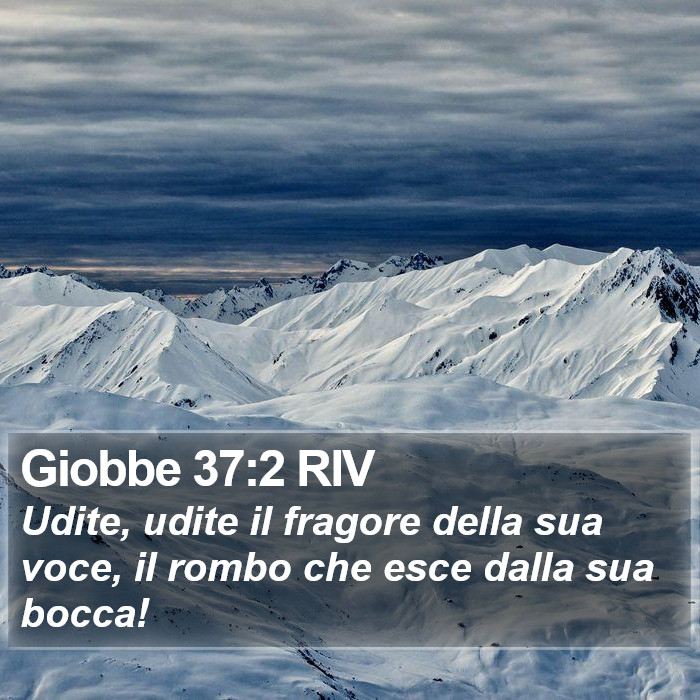 Giobbe 37:2 RIV Bible Study